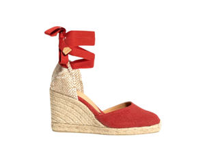 SANDALI “Espadrilles Carina” ROSSO 90 mm
