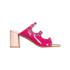 SANDALI “Mules – Joni” IN VERNICE FUCSIA/ROSA 70 mm