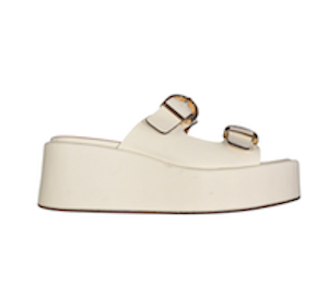 SANDALI “Mules – Duccio del Duca” IN  VITELLO PANNA 60 mm