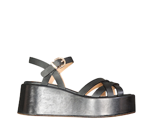 SANDALI “Duccio del Duca” IN VITELLO NERO 60 mm