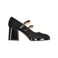 DÉCOLLETÉ “Fabio Rusconi” IN CAMOSCIO NERO 80 mm