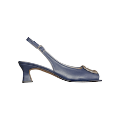 SANDALI “Joni – Slingback” IN NAPPA BLU 50 mm