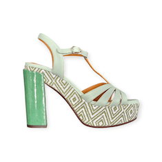 SANDALI “Junni – Chie Mihara” IN PELLE VERDE 120 mm