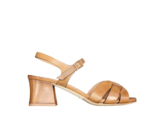 SANDALI “Duccio del Duca” IN VITELLO  CUOIO 50 mm