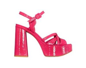 SANDALI “Bruglia” IN VERNICE FUCSIA  120 mm