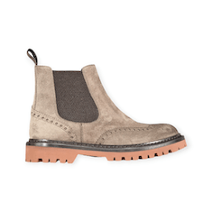 STIVALETTI “Chelsea Boot – Barrett” IN CAMOSCIO TORTORA FONDO GOMMA