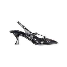 DE’COLLETE’ “Walter Violet – Slingback” IN VERNICE NERO 50 mm