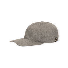 CAPPELLO CON VISIERA “Hiker Baseball Cap – Borsalino ” IN LANA E CASHMERE GRIGIO CHIARO