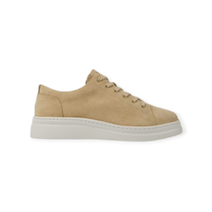 SCARPE STRINGATE “Sneaker Runner Up – Camper ” IN VITELLO  BEIGE FONDO GOMMA 20 mm