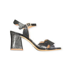 SANDALI “Duccio del Duca” IN PELLE NERO 70 mm - immagine 2