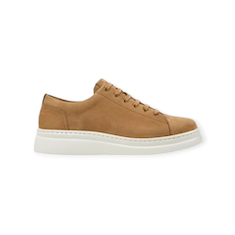 SCARPE STRINGATE “Sneaker Runner Up -Camper” IN NABUK BEIGE 30 mm