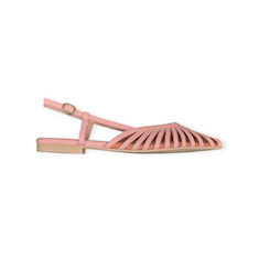 BALLERINE  “Slingback Yvette – Pretty Ballerinas” IN MICRO RETE E PELLE ROSA 10 mm