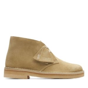 SCARPE STRINGATE “Polacchine Desert Boot – Clarks” IN CAMOSCIO BEIGE FONDO PARA