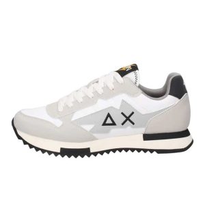 Sneaker Uomo SUN68 in tessuto e pelle – NIKI SOLID Z44121 BIANCO