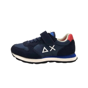 Sneaker Bambino SUN68 TOM SOLID in tessuto e camoscio – Z34301K BOY’S TOM SOLID KID NAVY BLUE