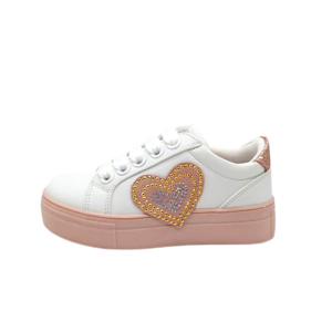 Sneaker Bambina ASSO in ecopelle – AG-13028 WHITE