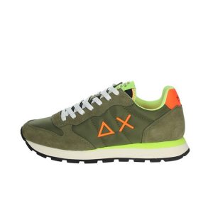 Sneaker Uomo SUN68 in tessuto e pelle scamosciata – TOM FLUO Z32102 MILITARE