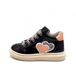 Sneaker Bambina NERO GIARDINI KIDS in pelle verniciata – I227287F/100 NERO