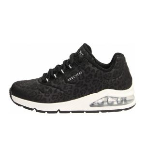 Sneaker Donna SKECHERS in pelle durabuck – 155642/BLK BLACK