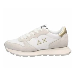 Sneaker Donna SUN68 in tessuto e camoscio – ALLY GOLD SILVER Z35202 BIANCO