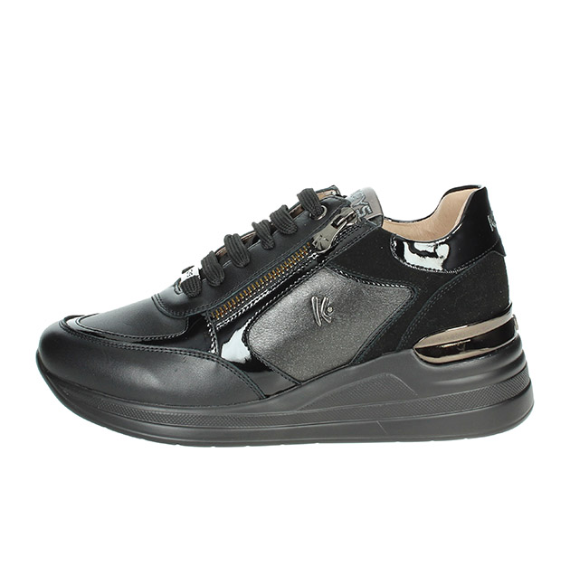 Sneaker Donna KEYS in pelle – K-9814 NERO
