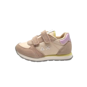 Sneaker Bimba SUN68 ALLY SOLID in tessuto e camoscio – Z34401B GIRL’S ALLY SOLID NYLON BABY PORCELLANA