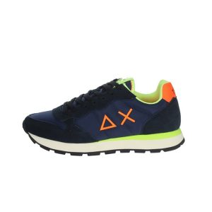 Sneaker Uomo SUN68 in tessuto e pelle scamosciata – TOM FLUO Z32102 NAVY BLUE