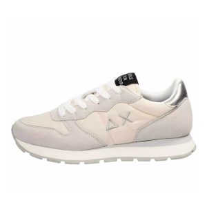 Sneaker Donna SUN68 in tessuto e camoscio – ALLY GOLD SILVER Z44202 BIANCO PANNA