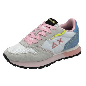 Sneaker Donna SUN68 in tessuto e camoscio – ALLY COLOR EXPLOSION Z35204 BIANCO
