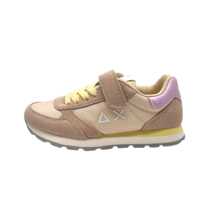 Sneaker Bambina SUN68 ALLY SOLID in tessuto e camoscio – Z34401K GIRL’S ALLY SOLID NYLON KID PORCELLANA