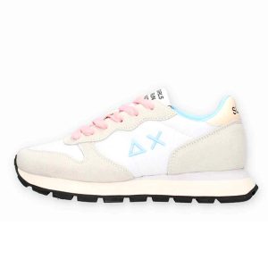 Sneaker Donna SUN68 in tessuto e camoscio – ALLY SOLID NYLON Z35201 BIANCO