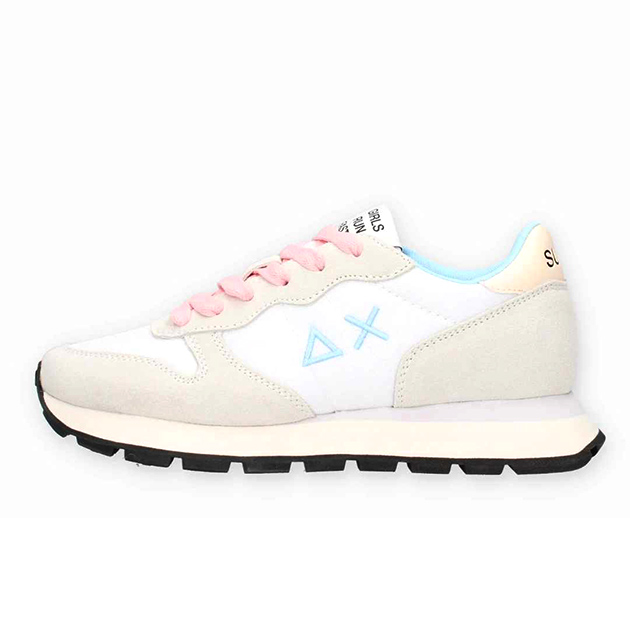 Sneaker Donna SUN68 in tessuto e camoscio – ALLY SOLID NYLON Z35201 BIANCO
