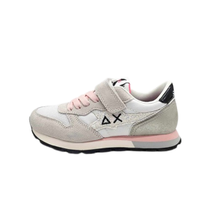 Sneaker Bambina SUN68 STARGIRL in tessuto e camoscio – Z34411K GIRL’S STARGIRL GLITTER LOGO KID BIANCO