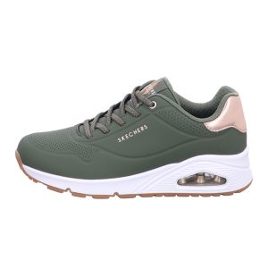 Sneaker Donna SKECHERS in pelle – 155196/OLV OLIVE
