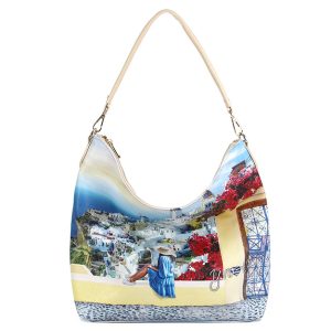 Borsa/tracolla hobo Donna YNOT? in goffrato – YES-618S5 GREEK SUMMER