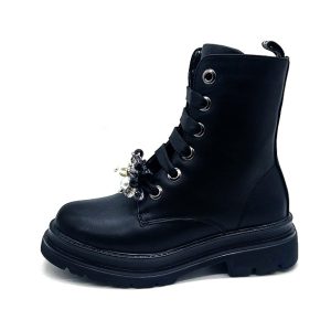 Anfibio Bambina ASSO in ecopelle – AG-13848 BLACK