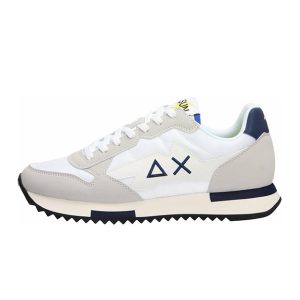 Sneaker Uomo SUN68 in tessuto e pelle – NIKI SOLID Z33121 BIANCO