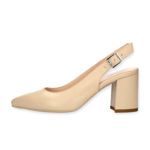 Décolleté Donna slingback NERO GIARDINI in pelle – E312013DE/453 LINO