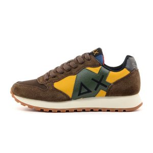 Sneaker Uomo SUN68 in tessuto nylon e camoscio – JAKI BICOLOR Z43114 GIALLO/MARRONE