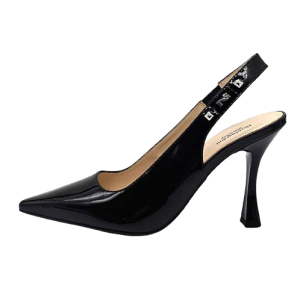 Décolleté Donna slingback NERO GIARDINI in pelle verniciata – E409370DE/100 NERO