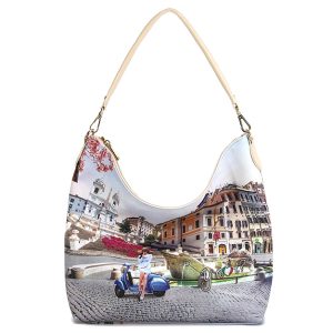 Borsa/tracolla hobo Donna YNOT? in goffrato – YES-618S5 VACANZA ROMANA