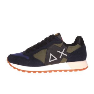 Sneaker Uomo SUN68 in tessuto nylon e camoscio – JAKI BICOLOR Z42114 DARK MILITARY/NAVY BLUE