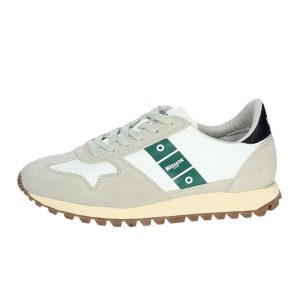 Sneaker Uomo BLAUER in tessuto nylon e camoscio – S3DAWSON02/NYS WHITE/GREEN/BLACK