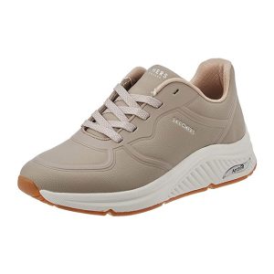 Sneaker Donna SKECHERS in pelle – 155570/TPE TAUPE