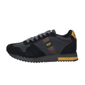 Sneaker Uomo BLAUER in camoscio e nylon – F2QUEENS01/WAX BLACK/OCHRE