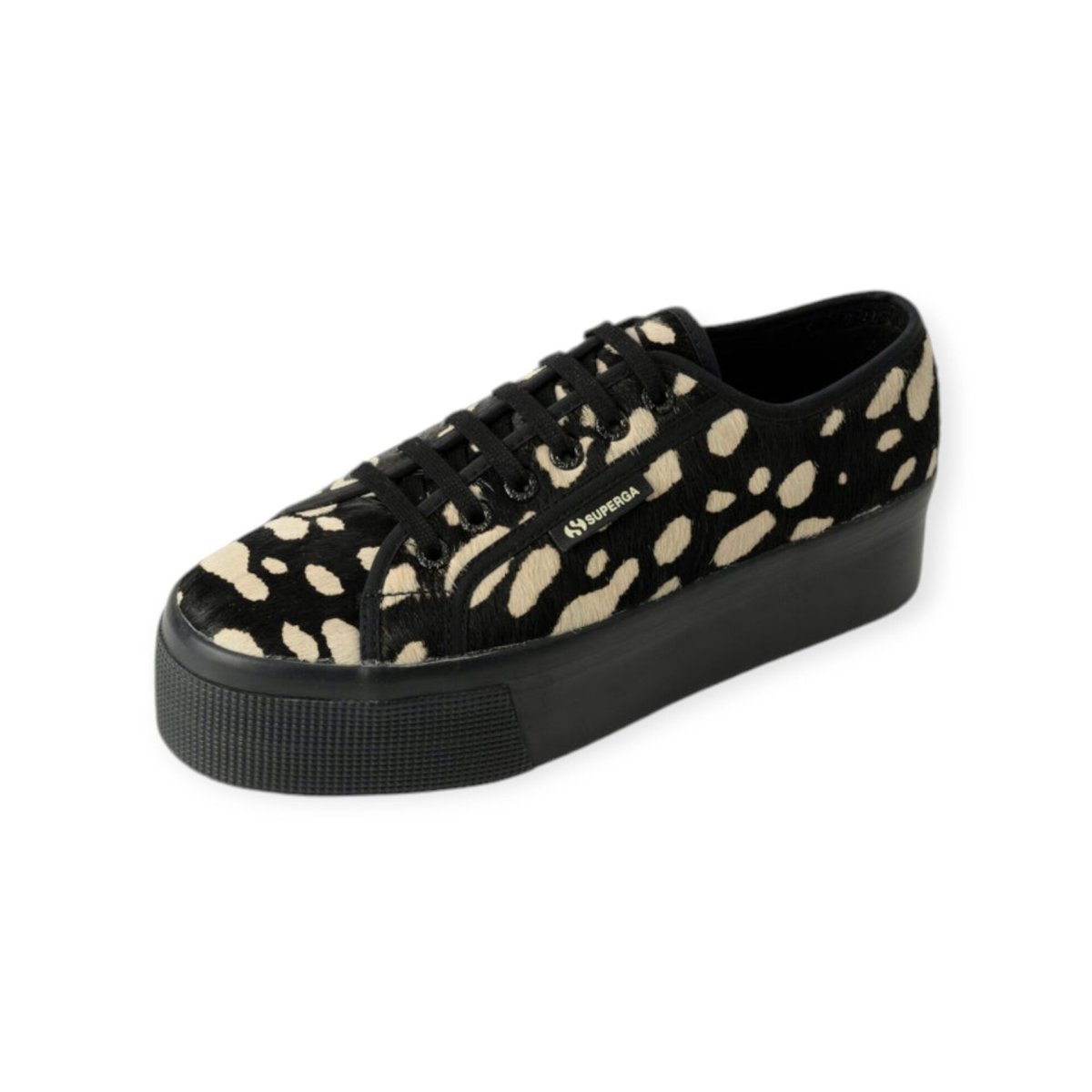 SCARPE STRINGATE “Dk Dalmatian Calf Hair – Superga” IN CAVALLINO MACULATO NERO/BEIGE 40 mm - immagine 3