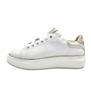 Sneaker Donna KEYS in pelle ed ecopelle  – K-10503 WHITE/PLATINO