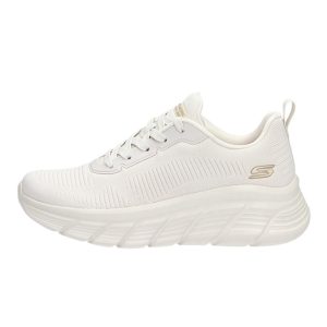 Sneaker Donna SKECHERS BOBS B FLEX HI FLY in tessuto a maglia ingegnerizzata – 117385/OFWT OFF WHITE
