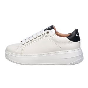 Sneaker Donna KEYS in pelle – K-9883 WHITE/BLACK