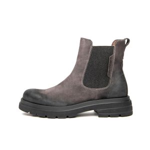 Stivaletto chelsea Uomo Nero Giardini in camoscio spazzolato – I102252U/103
